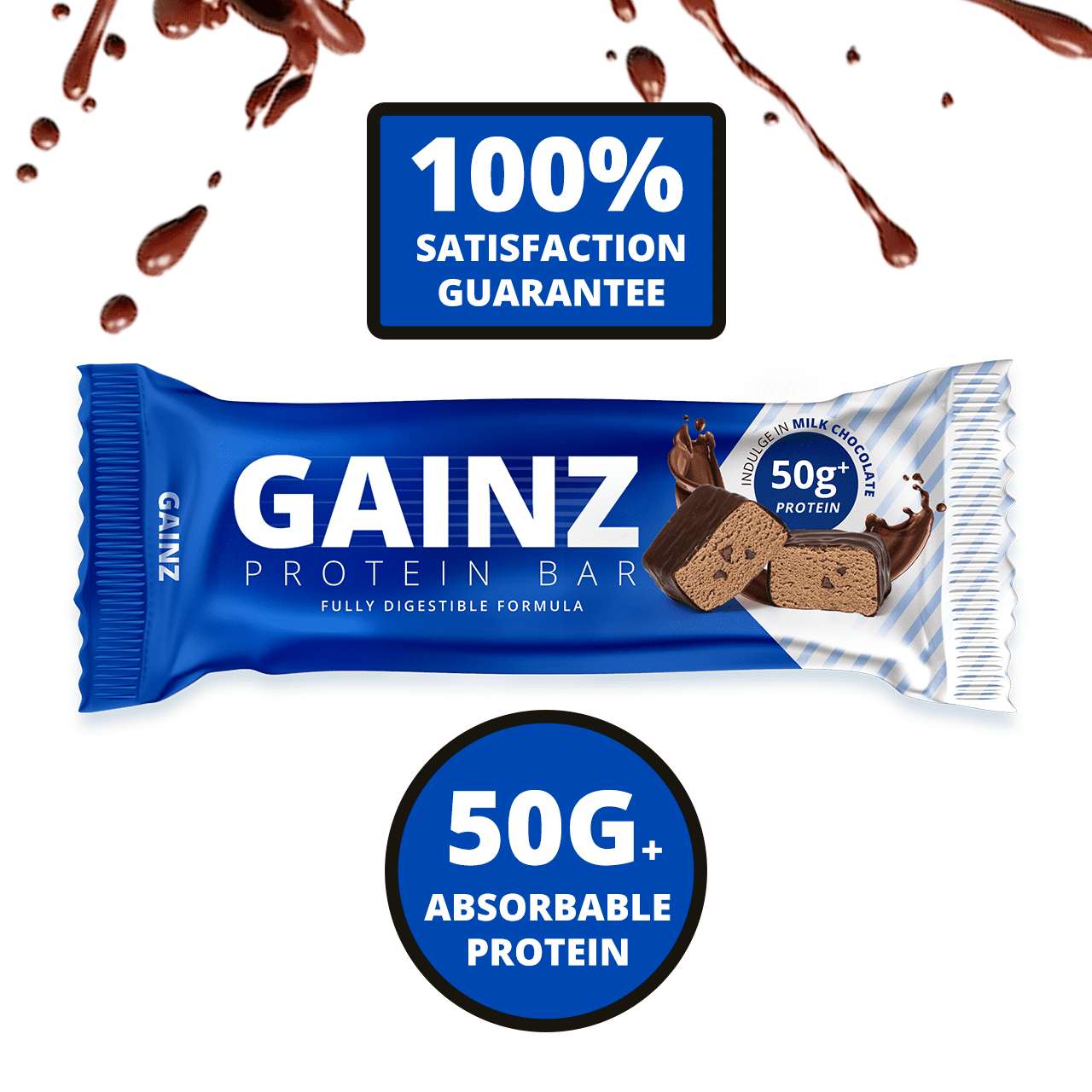 Milk Chocolate: 50G Protein Bar Bundle (Pack of 8 Bars)