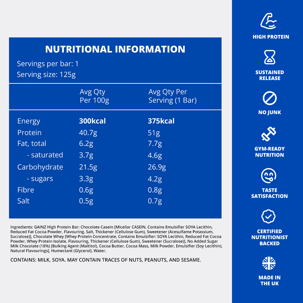 Milk Chocolate: 50G Protein Bar - Single Sample